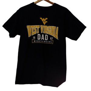 West Virginia University WVU DAD Men's M T Shirt Alstyle Blue Gold Mountaineers
